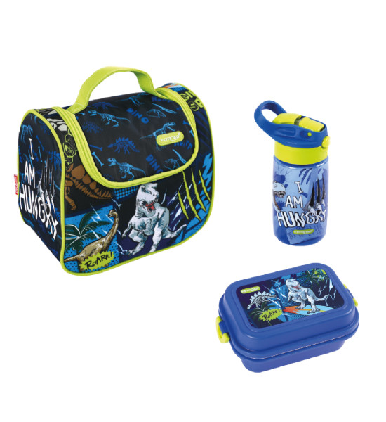 Set Escolar: Lonchera Escolar +  Caja Portamerienda + Tomatodo, Diseño Niños